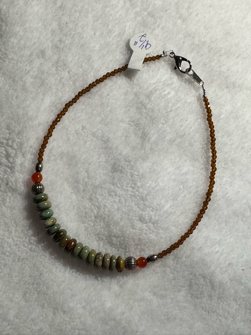 #JBx018 - Turquoise & Seed Bead Ankle Bracelet Anklet